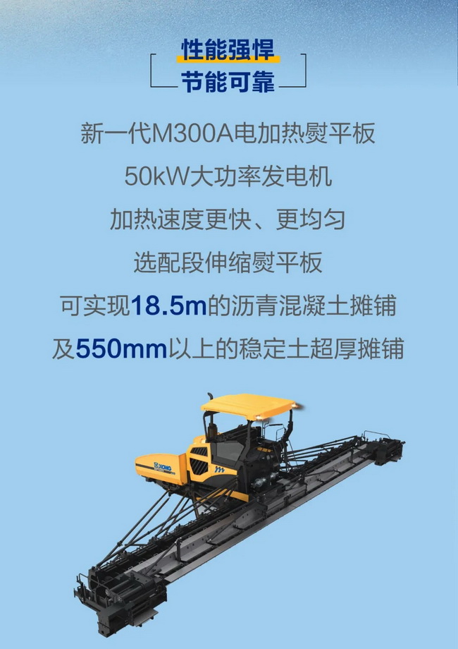 徐工超大型攤鋪機(jī)性能強(qiáng)悍，節(jié)能可靠